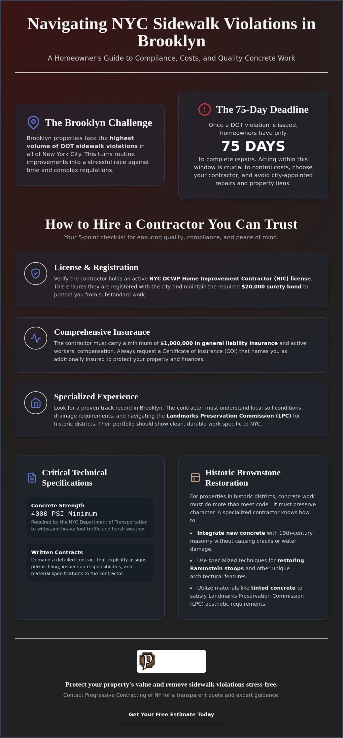 Concrete Contractor Brooklyn: A Guide to Sidewalks, Stoops, and NYC Compliance