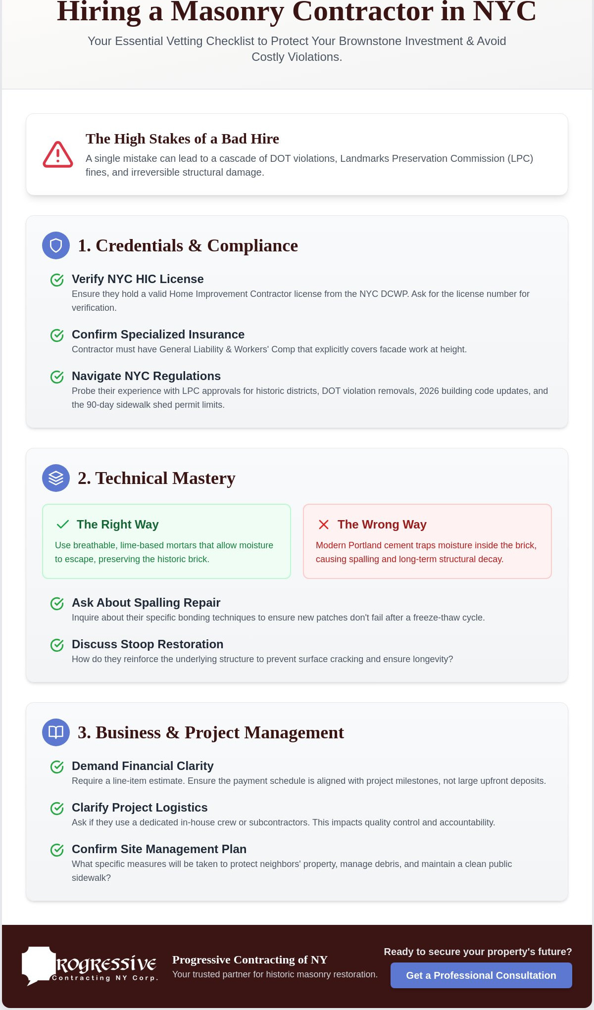 20 Essential Questions to Ask a Masonry Contractor Before Your NYC Project