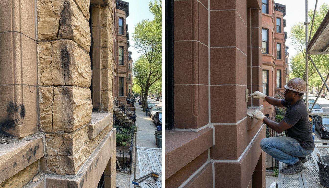 Brownstone Facade Repair in Gowanus: Restoring Historic Brooklyn Townhomes