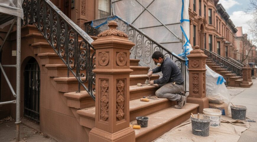 Brownstone Stoop Repair in Brooklyn: A Guide to Restoration and Railing Installation (2026)