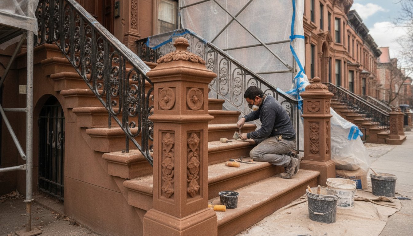 Brownstone Stoop Repair in Brooklyn: A Guide to Restoration and Railing Installation (2026)