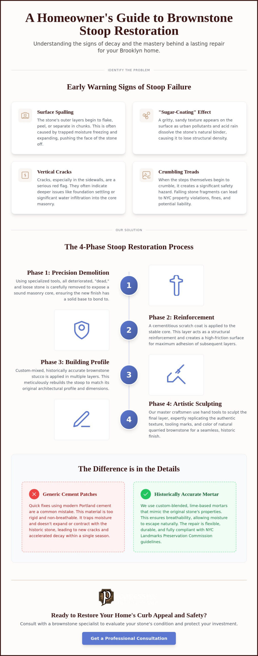 Brownstone Stoop Restoration Brooklyn: The Complete Guide to Historic Stoop Repair