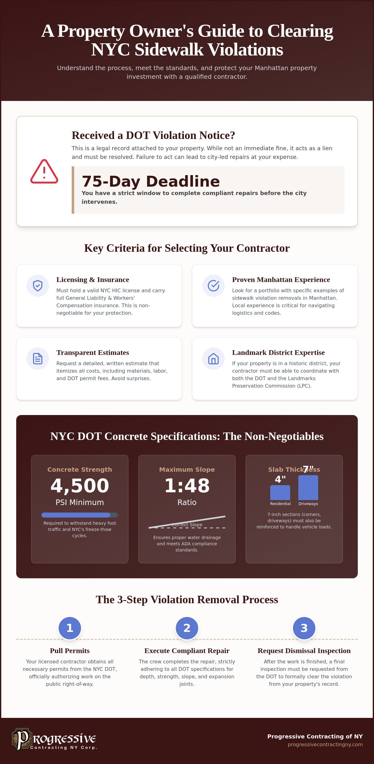 Choosing the Right Concrete Sidewalk Contractor in Manhattan: A Property Owner’s Guide