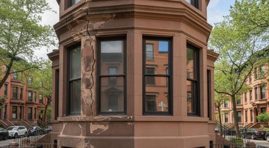 Masonry Repair for Brownstone Bay Windows: Restoration vs. Rebuild