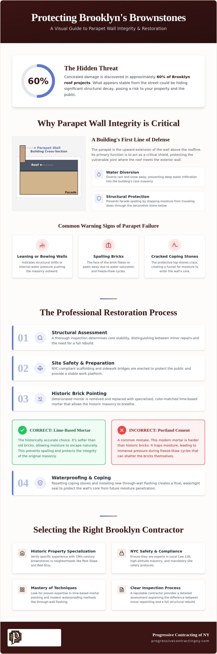 Parapet Wall Repair Contractor Brooklyn: Historic Masonry Restoration
