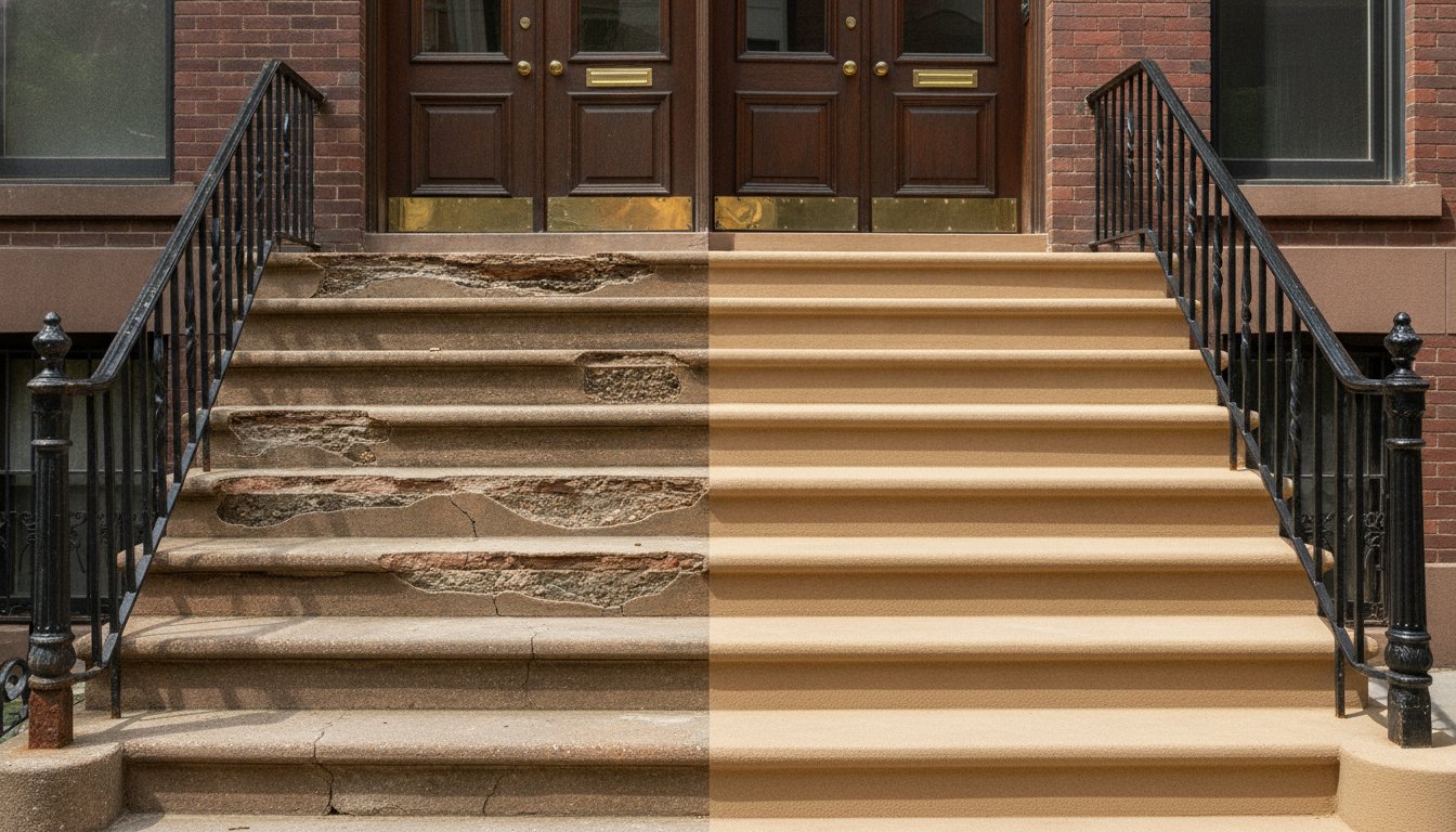 Professional Concrete Stoop Resurfacing in Brooklyn: Restoring Historic Curb Appeal