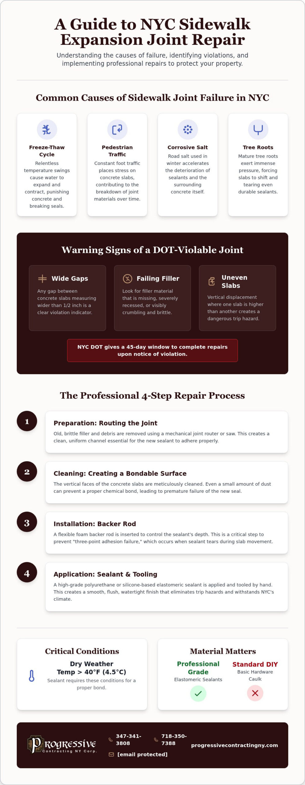 Sidewalk Expansion Joint Repair NYC: A Step-by-Step Guide to Compliance