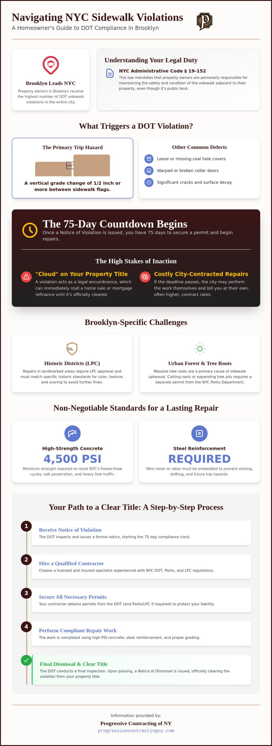 Sidewalk Repair Brooklyn: The Homeowner’s Guide to DOT Compliance & Curb Appeal (2026)