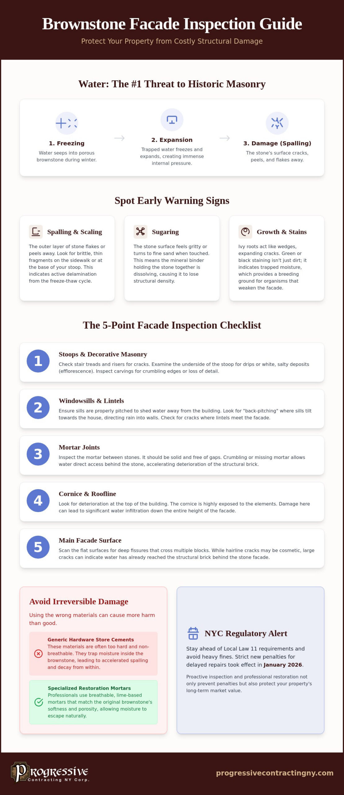 The Ultimate Brownstone Facade Inspection Checklist for 2026
