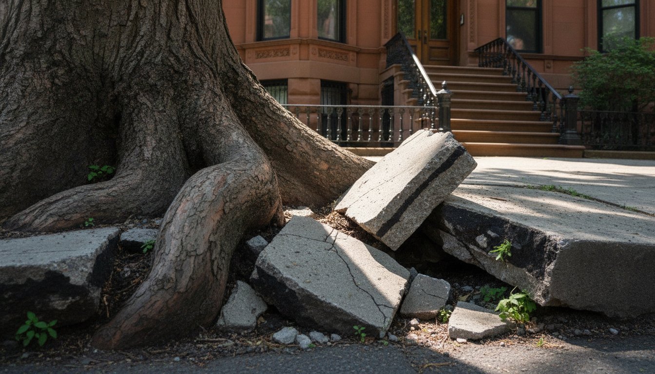 What Happens If My Neighbor’s Tree Cracked My Sidewalk in NYC?