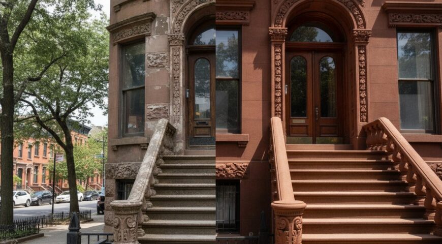 Brownstone Facade Restoration Bedford Stuyvesant Brooklyn