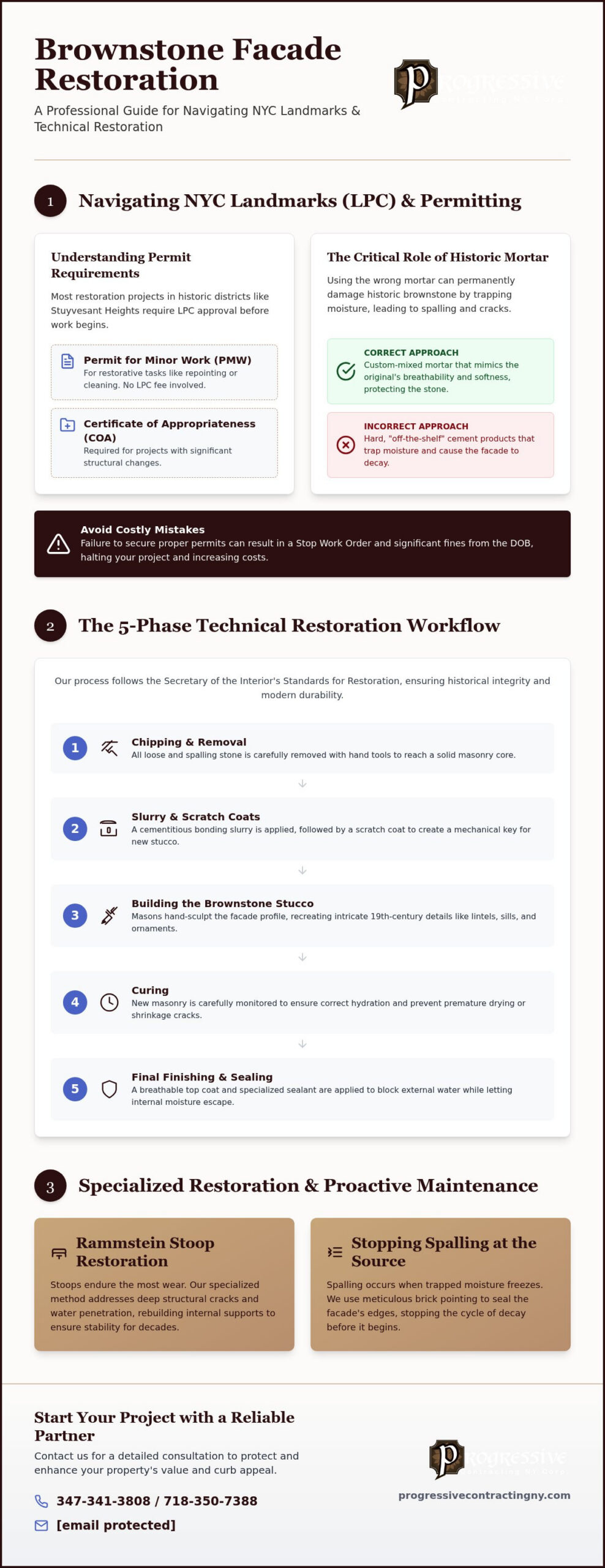 Brownstone Facade Restoration Bedford Stuyvesant Brooklyn