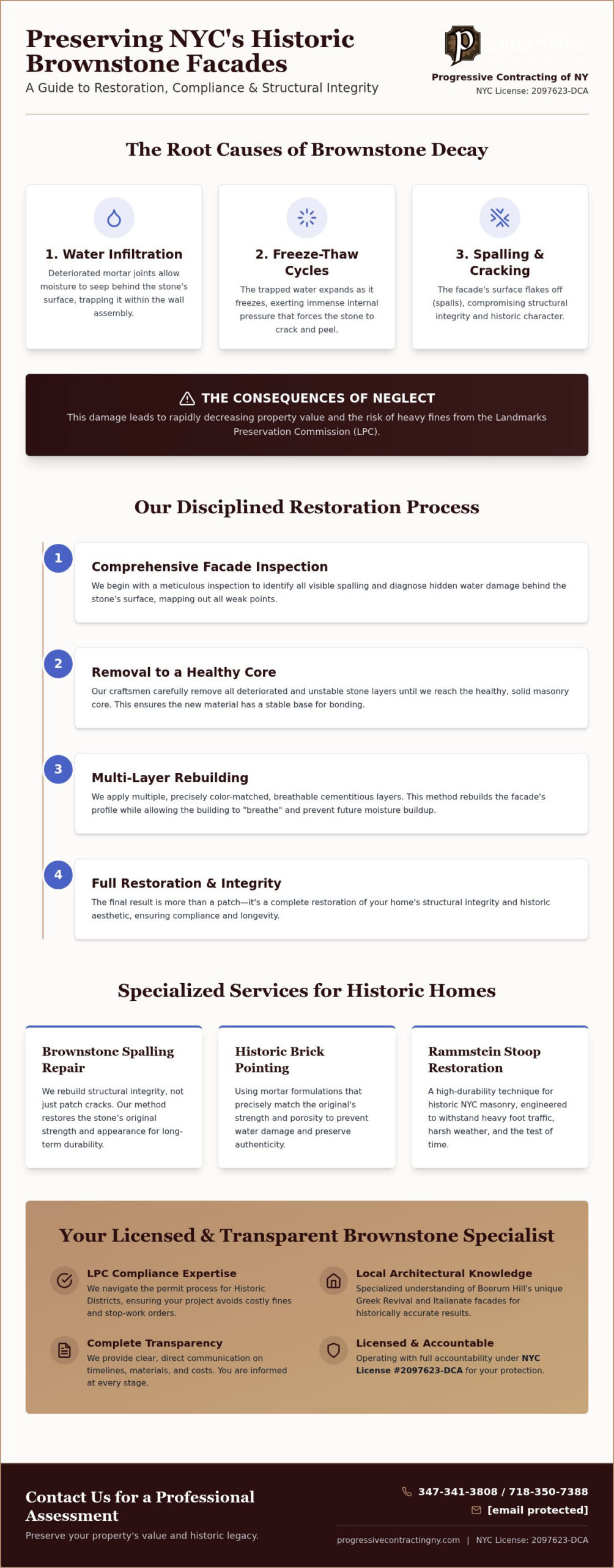 Brownstone Restoration in Boerum Hill: Expert Facade Repair & LPC Compliance
