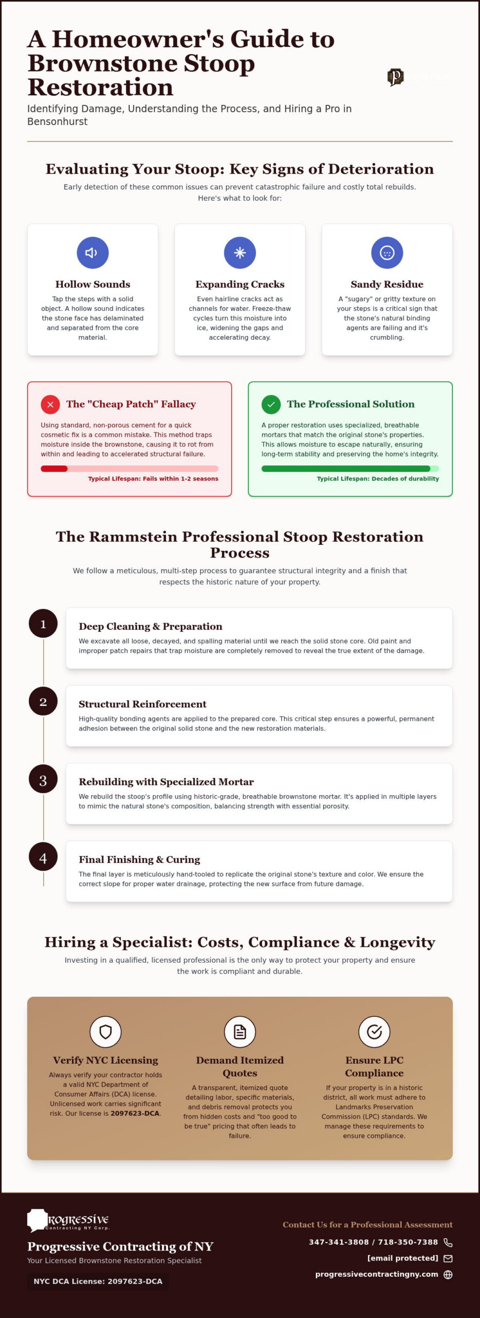 Brownstone Stoop Repair in Bensonhurst: A Professional Restoration Guide