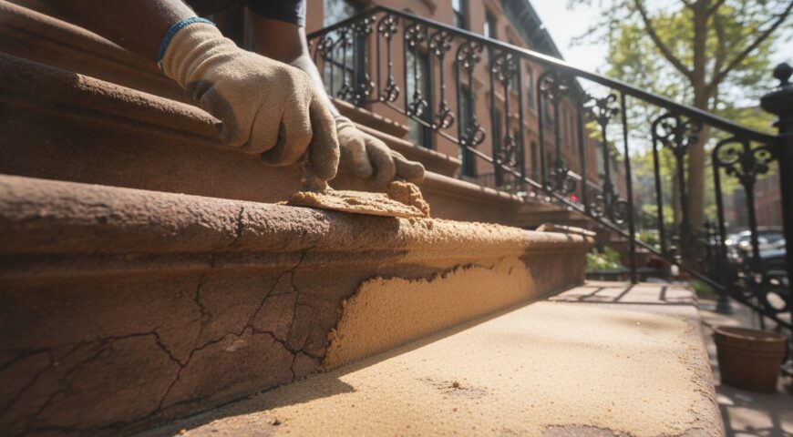 Brownstone Stoop Restoration: Harlem, New York NY