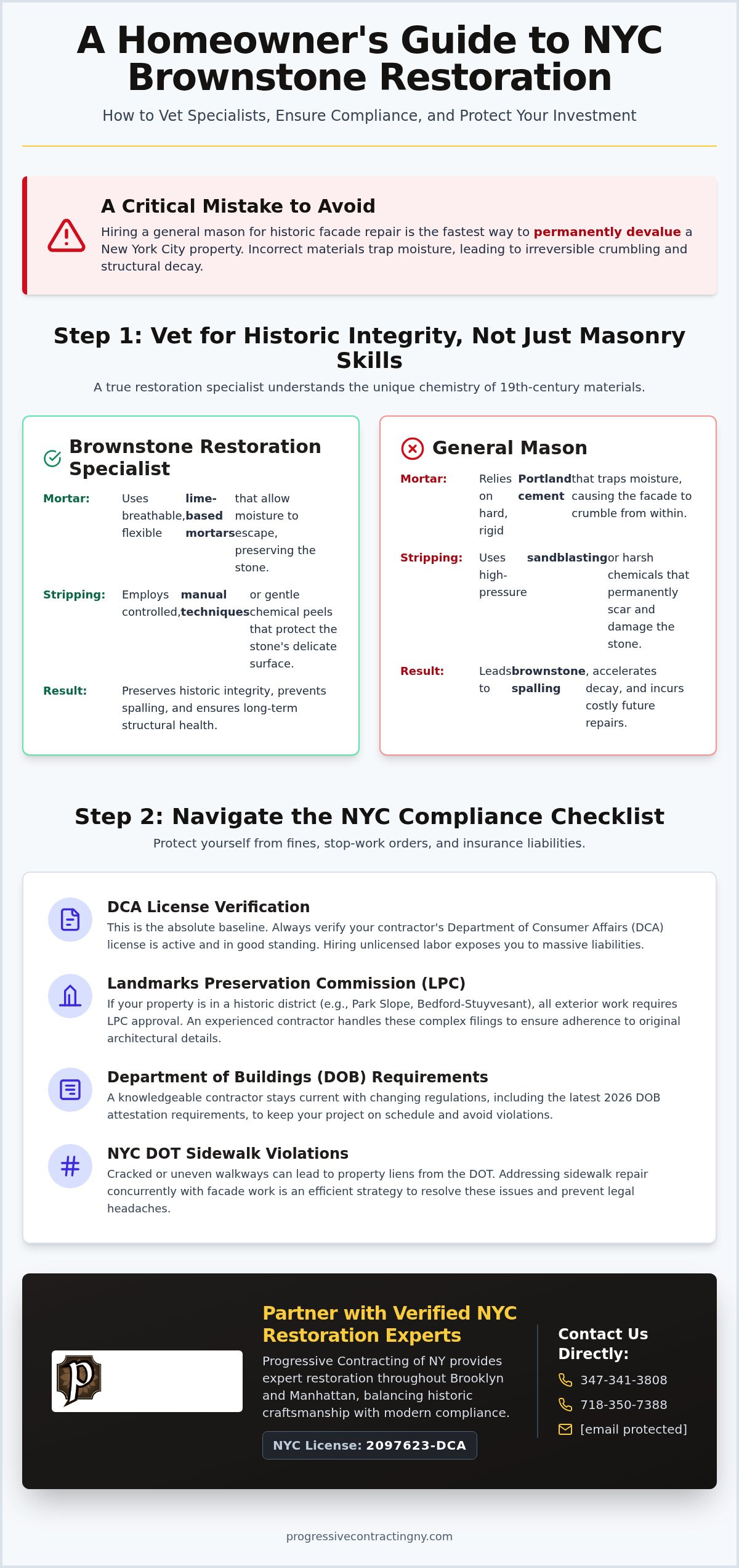 Choosing a Brownstone Restoration Contractor in NYC: 2026 Buyer’s Guide