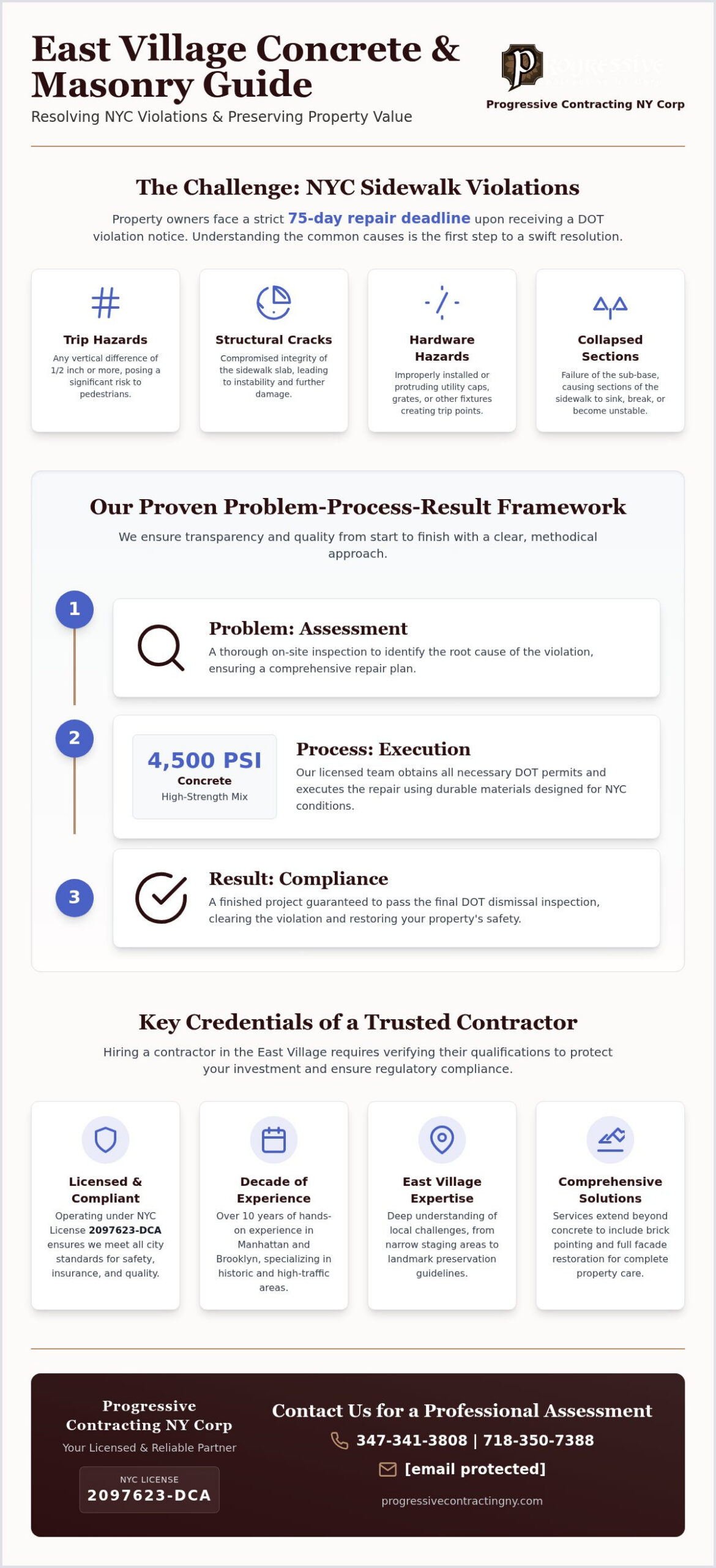 Concrete Contractor East Village: Expert Sidewalk & Masonry Services 2026