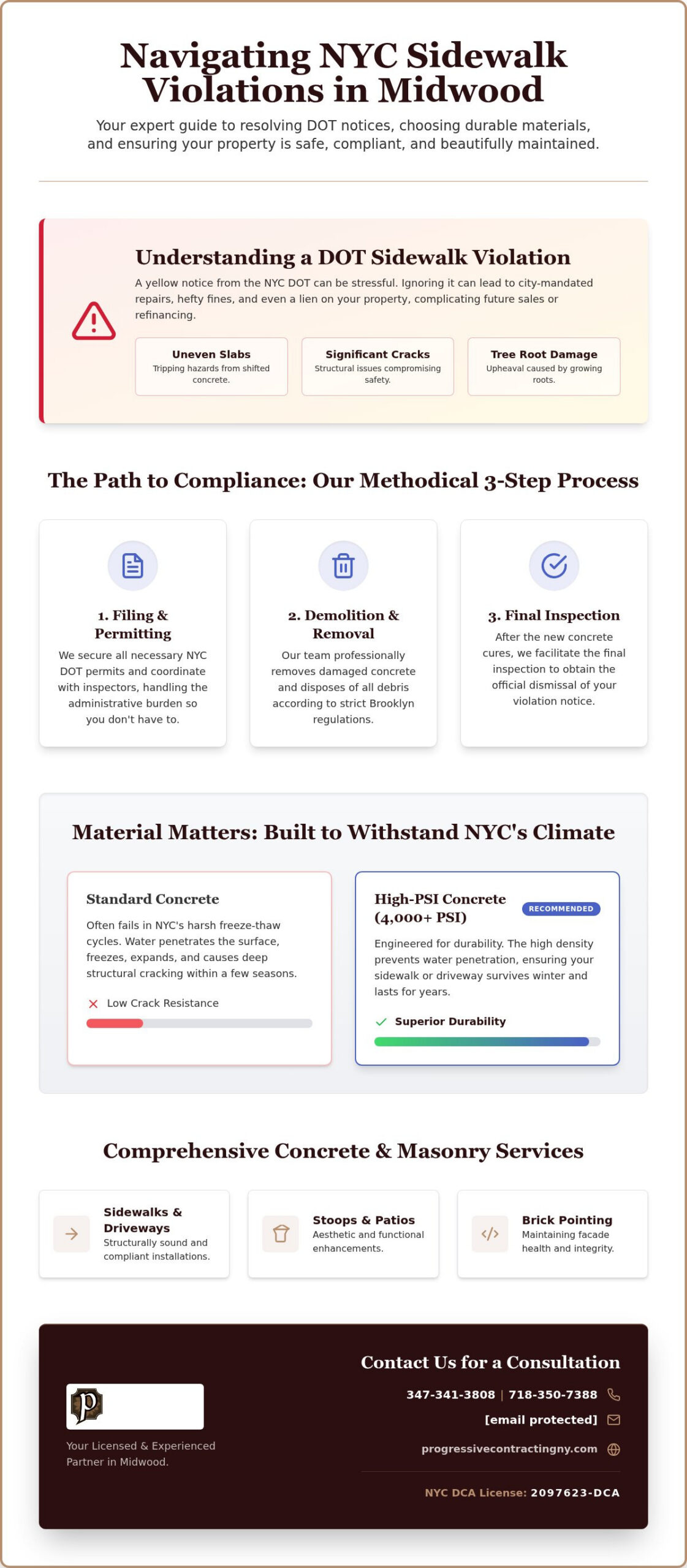 Concrete Contractor Midwood: Expert Sidewalk and Masonry Services 2026