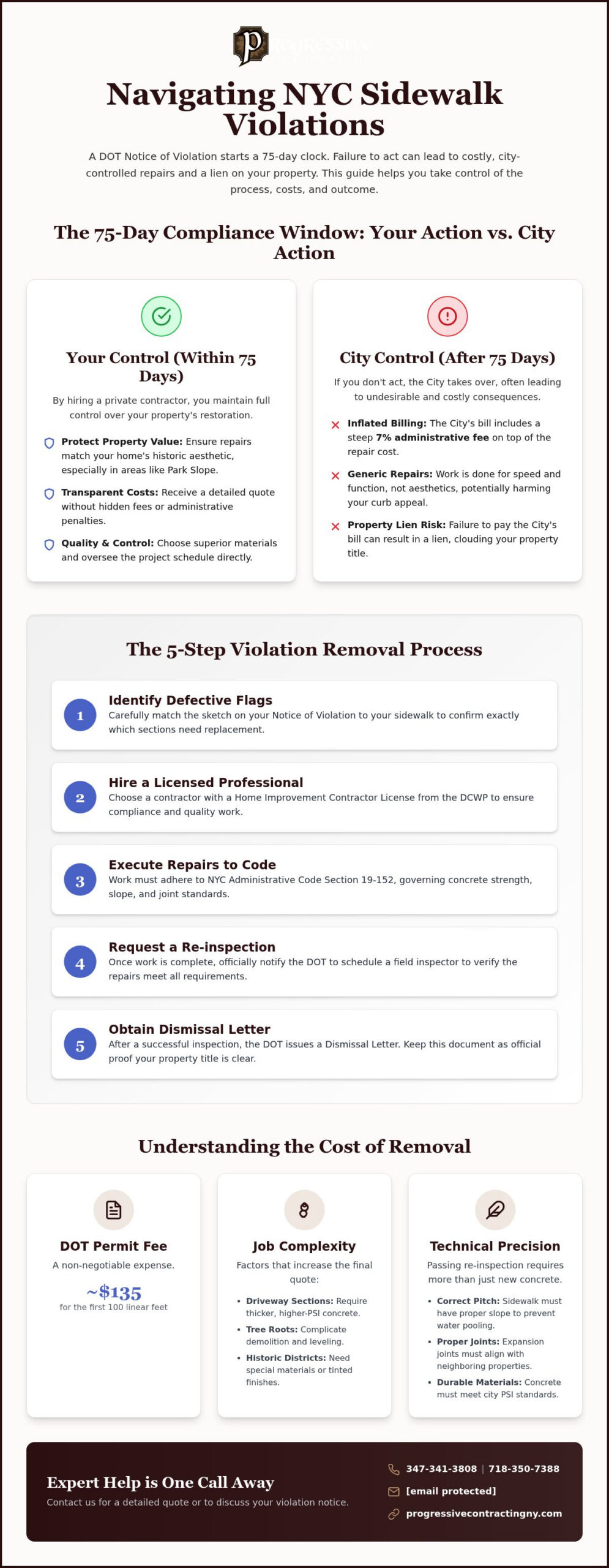 Cost of Sidewalk Violation Removal NYC: 2026 Property Owner’s Guide