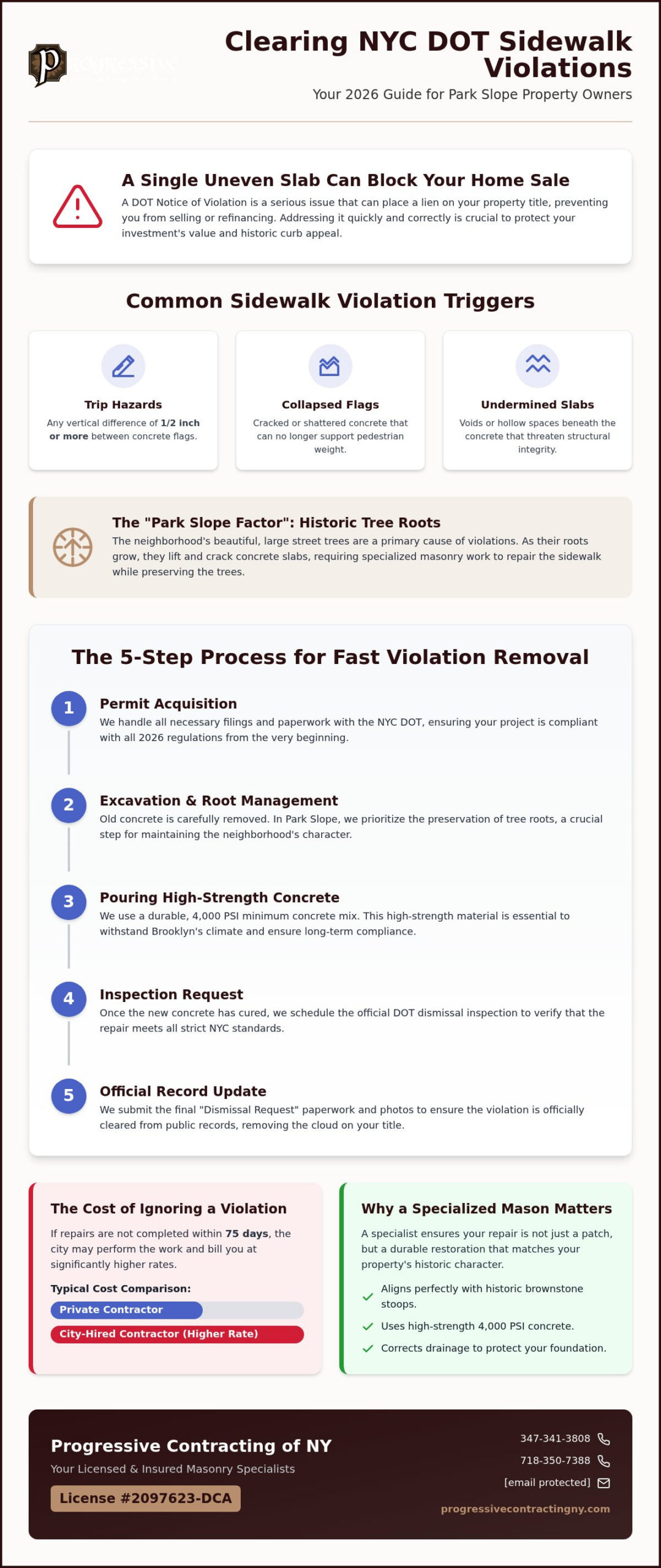 Sidewalk Violation Removal Park Slope: The 2026 Property Owner’s Guide