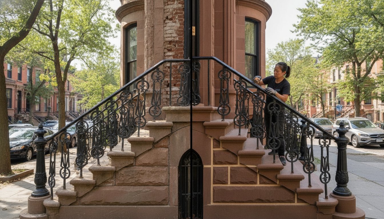 Brownstone Facade Restoration Carroll Garden Brooklyn