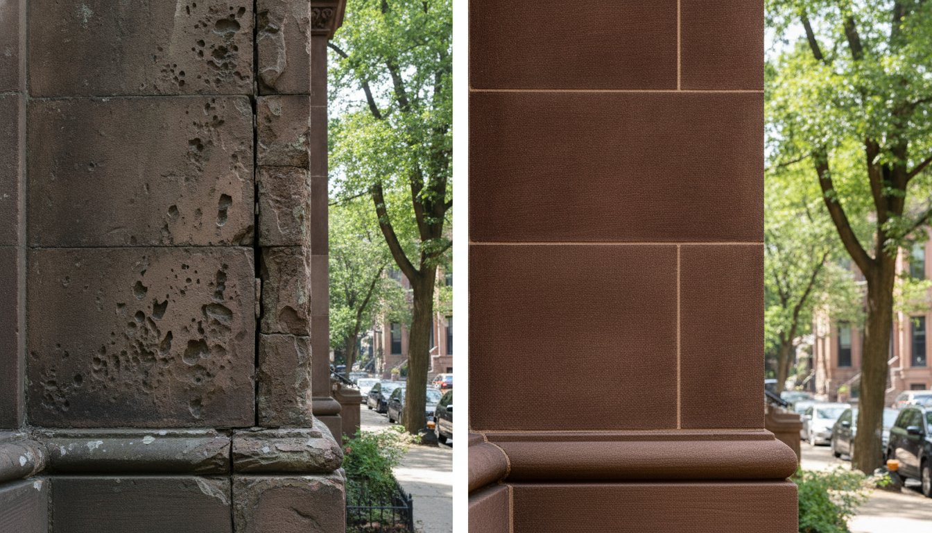 brownstone Facade Restoration park slope Brooklyn