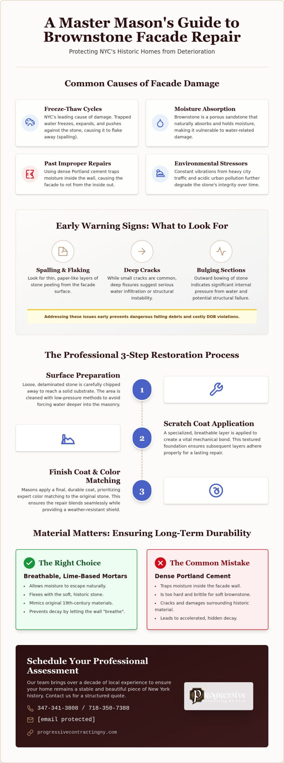 Brownstone Facade Repair: Harlem, New York NY
