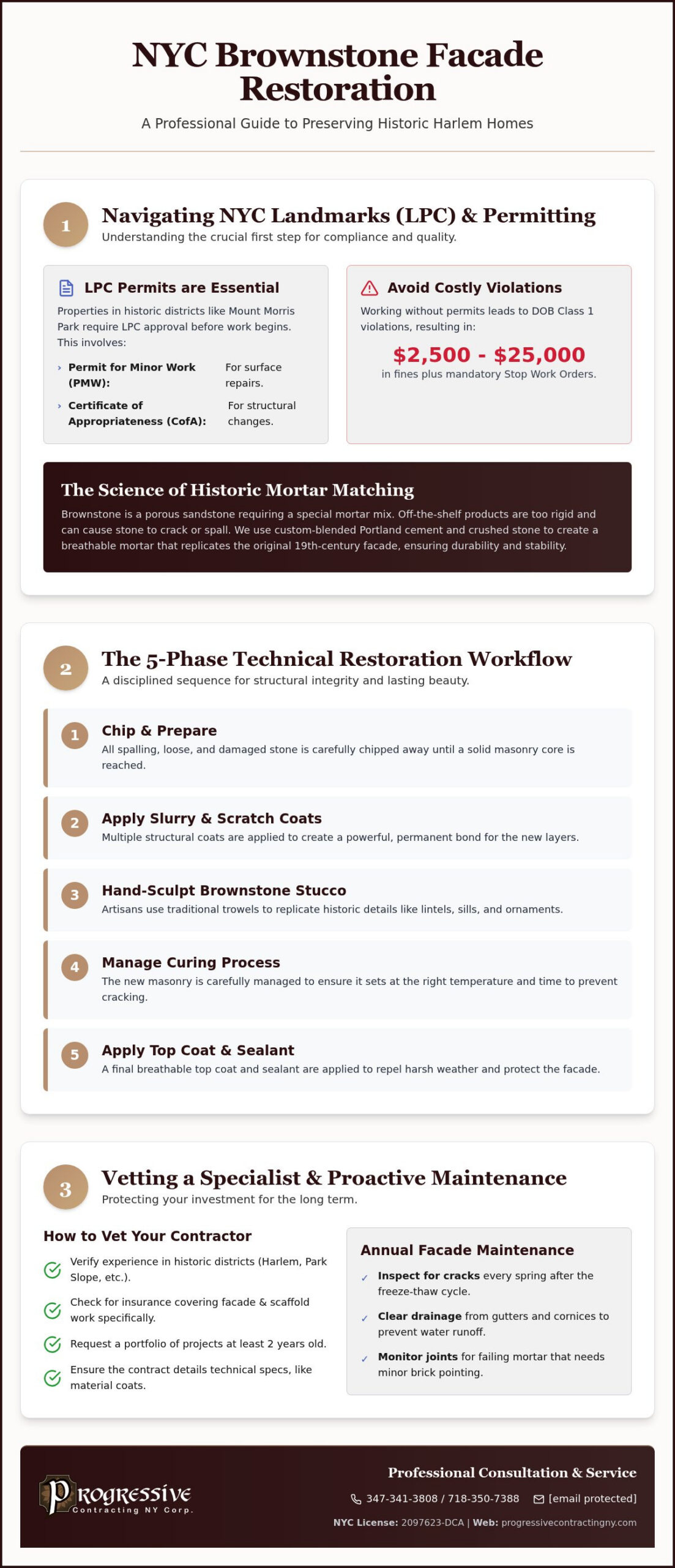 Brownstone Facade Restoration: Harlem, New York NY