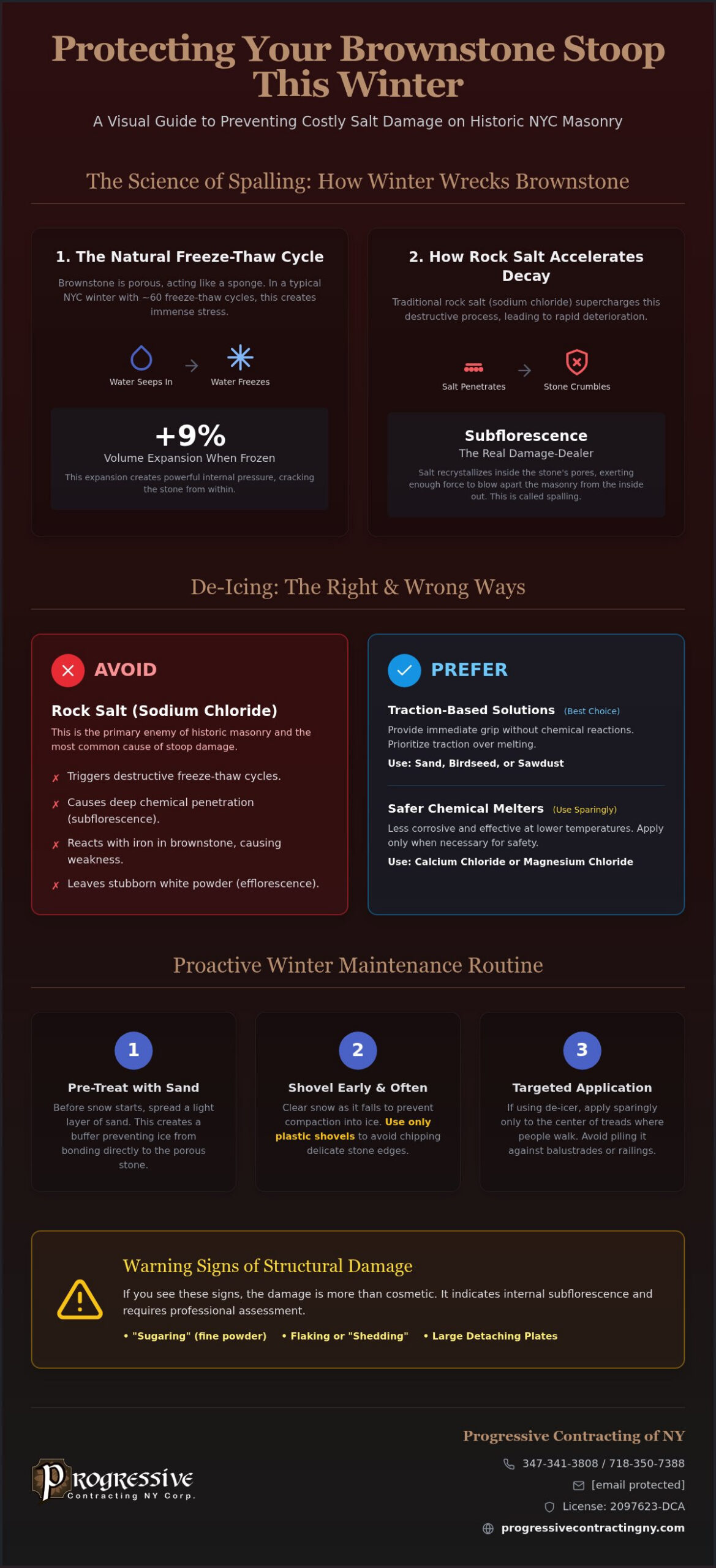 Preventing Winter Salt Damage to Brownstone Stoops in Brooklyn Heights: A 2026 Maintenance Guide