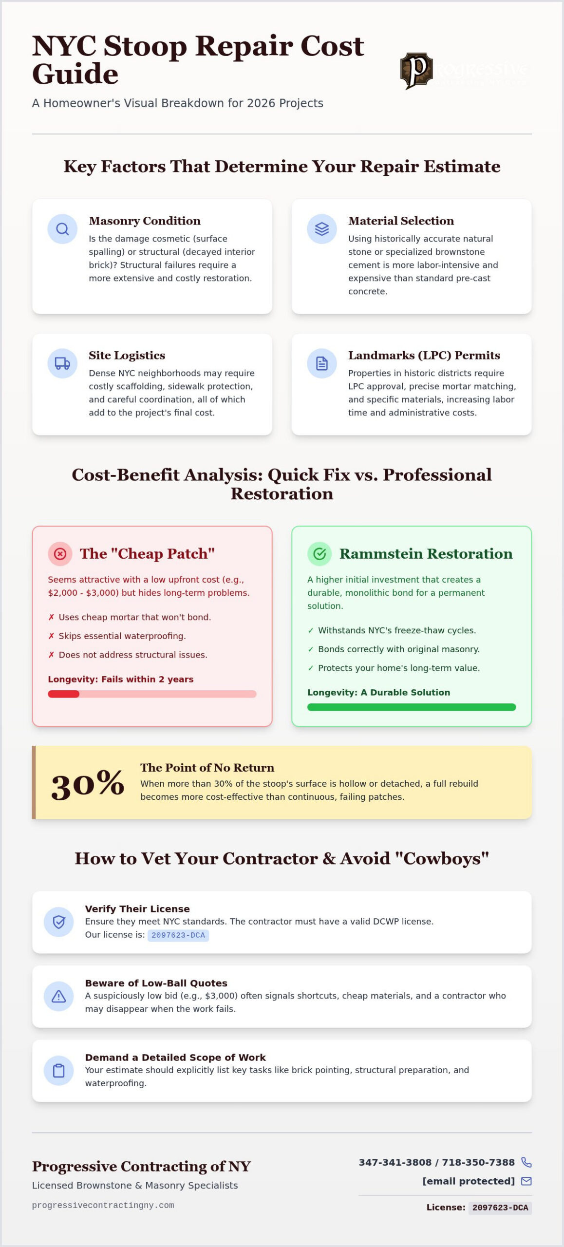 Stoop Repair Cost Estimate NYC: 2026 Homeowner’s Pricing Guide