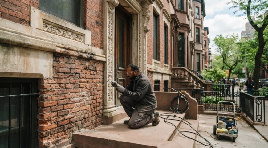 Brick Pointing for Historic Facades in Manhattan: Cleaning Soot Safely