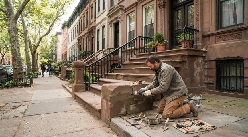 Park Slope Brownstone stoop repair service