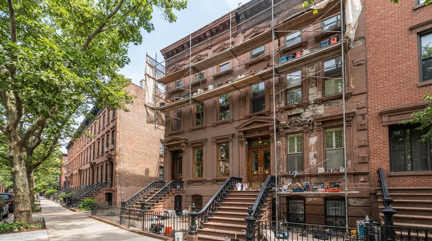 Brownstone Facade Restoration Bedford Stuyvesant, Brooklyn New York, NY